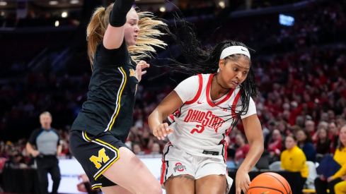 Chance Gray loses the ball vs. Michigan