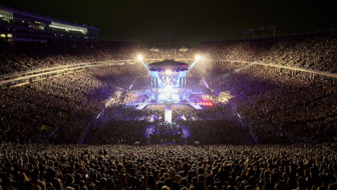 Stadium shot from Luke Combs’ concert at Ohio Stadium