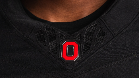 The "Block O" on Ohio State's new "Tunnel Vision" alternate uniforms