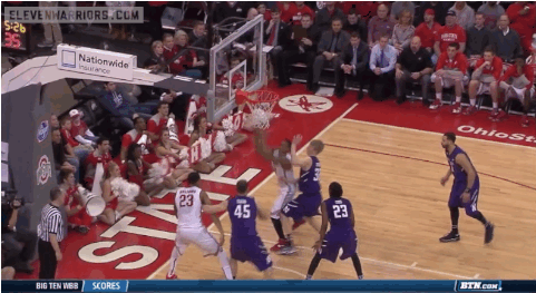 LaQuinton Ross was ejected for these shoves against Northwestern.