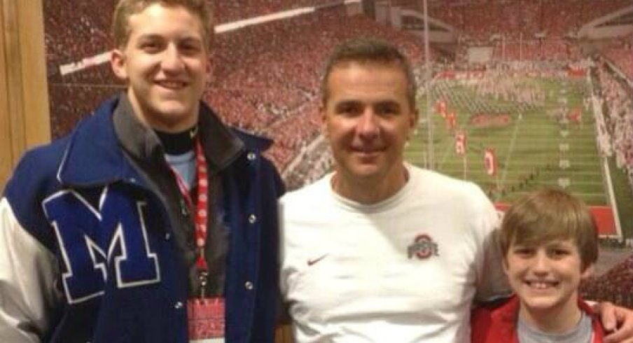 Jake Pickard with Urban Meyer