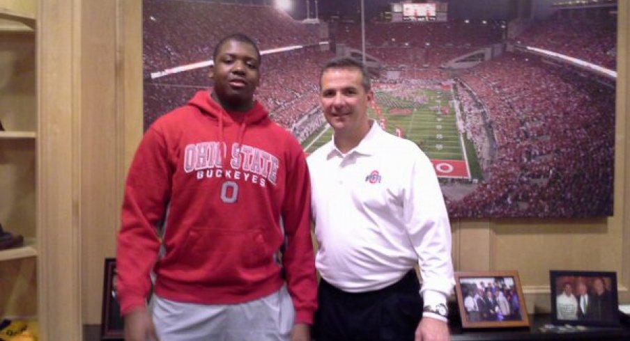 Jamarco Jones with Urban Meyer on an unofficial visit