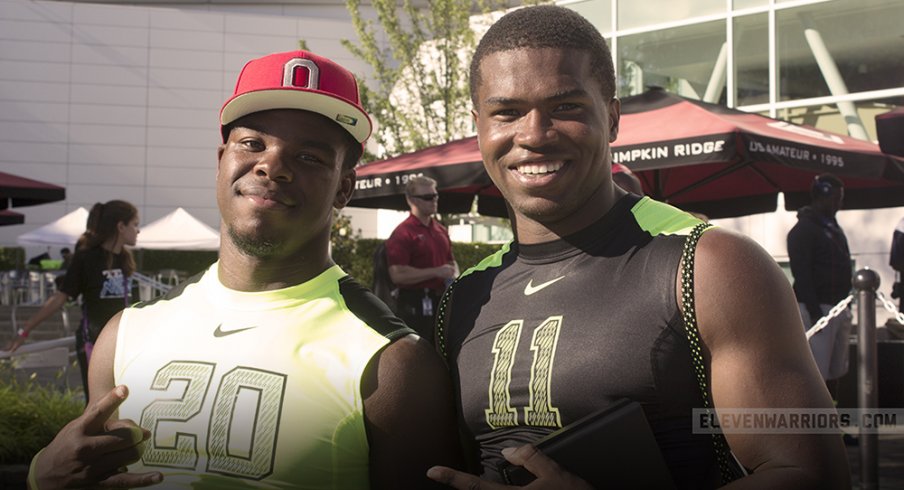 Damien Harris and Justin Hilliard at The Opening