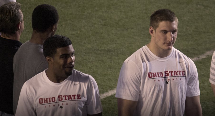 Current Buckeyes Ezekiel Elliott and Joey Bosa at Friday Night Lights 2013