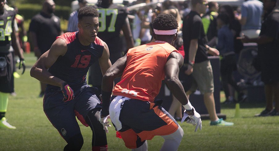 Lawrence Cager taking on Ohio State commit Tyler Green at The Opening.
