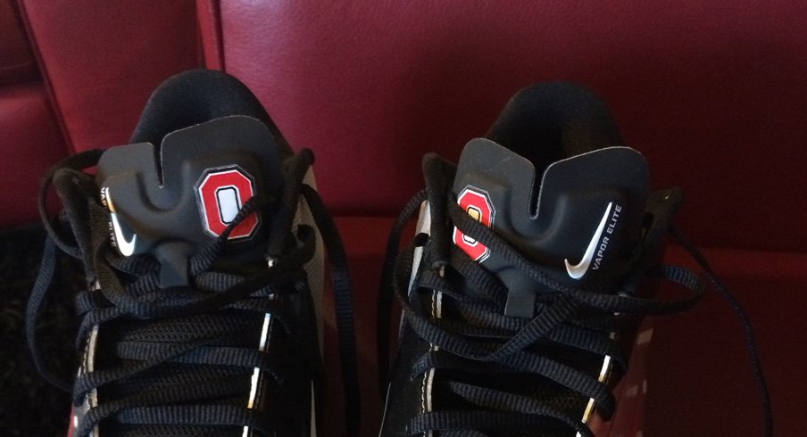 Torrance Gibson rocked these Ohio State cleats in a nationally-televised high school football game on ESPN.