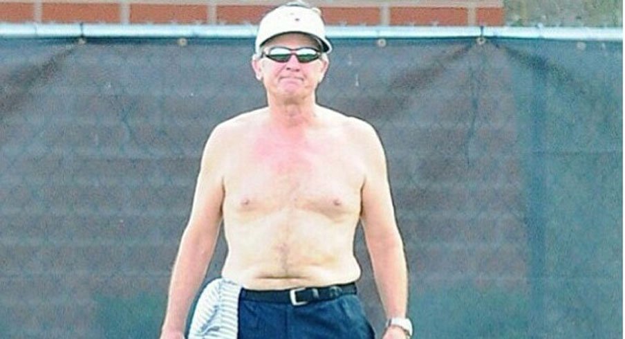 Shirtless Spurrier saw his shadow. Let's play some football.