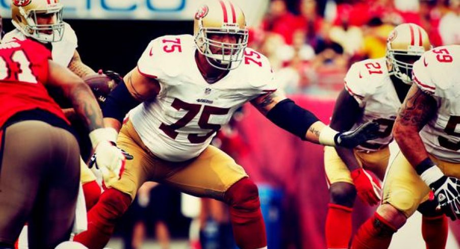 Alex Boone in NFL action against the Tampa Bucs