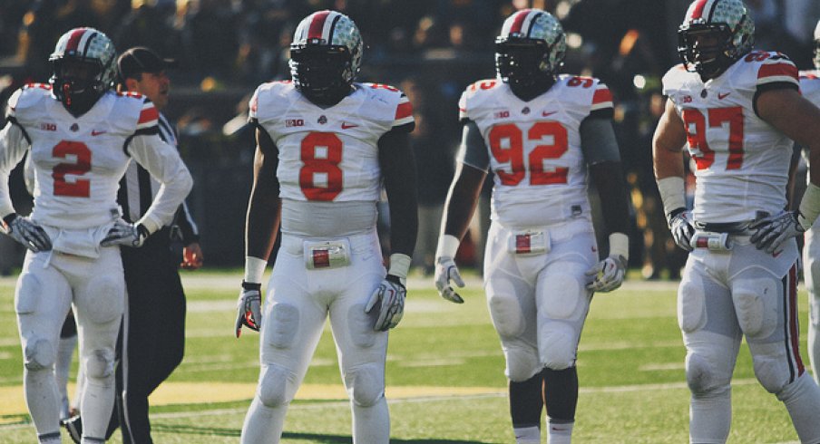 Ohio State's defensive line v. Michigan, 2013 [Walt Keys, ElevenWarriors.com]