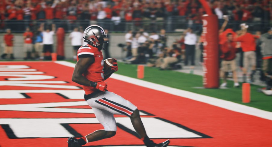 Michael Thomas scores against Virginia Tech.