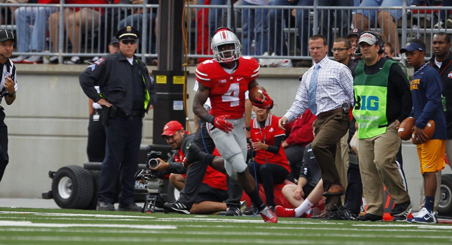 Curtis Samuel rushed for 100 yards against Kent State.
