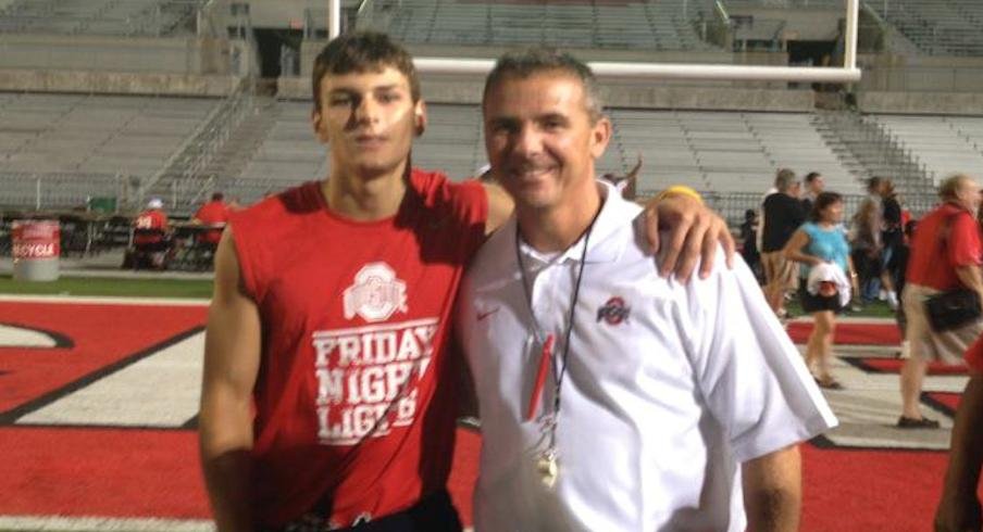 Alex Stump and Urban Meyer at Friday Night Light's, 2012.