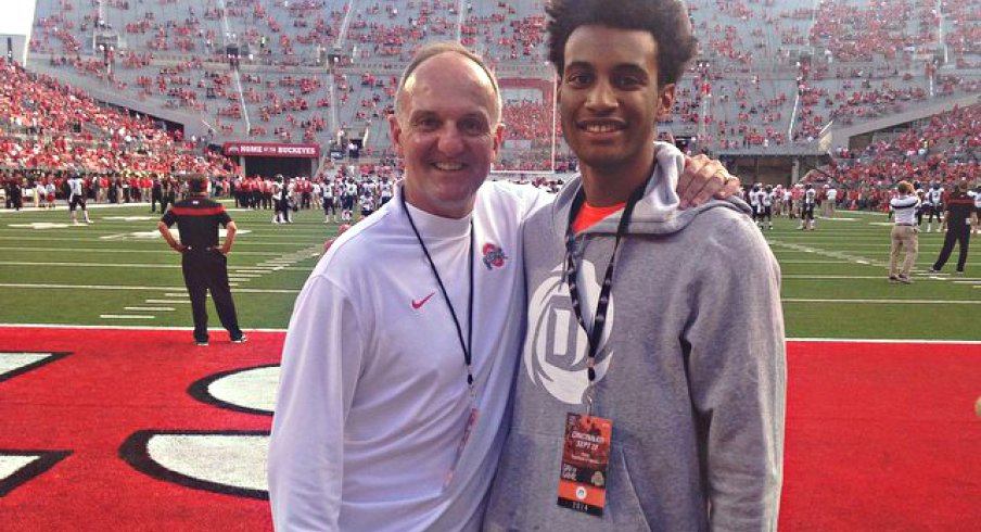Braxton Blackwell and Thad Matta hang out before the Cincinnati game