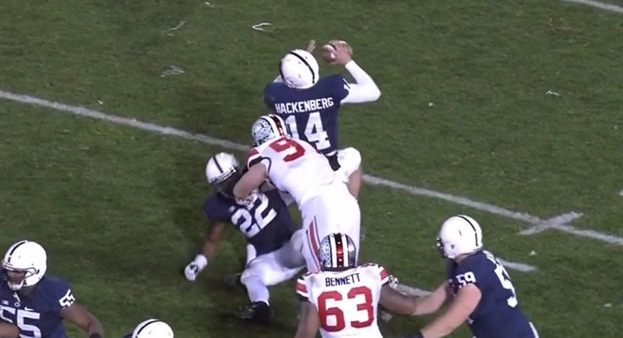 Watch Joey Bosa win the game at Penn State on a devastating sack.
