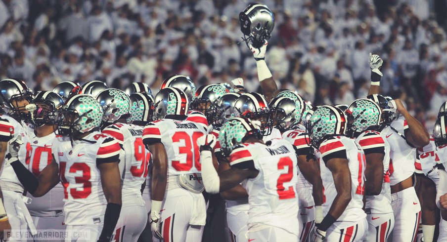 Ohio State rocking the all-whites in front of Penn State's white out.