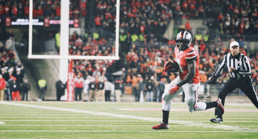 No one got close to touching Curtis Samuel on his 23-yard TD