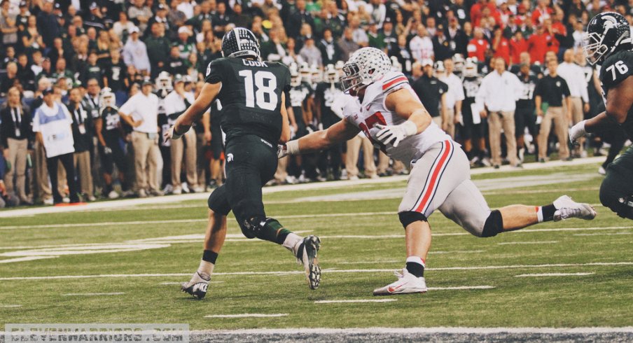 Joey Bosa will look to chase down Connor Cook again Saturday.