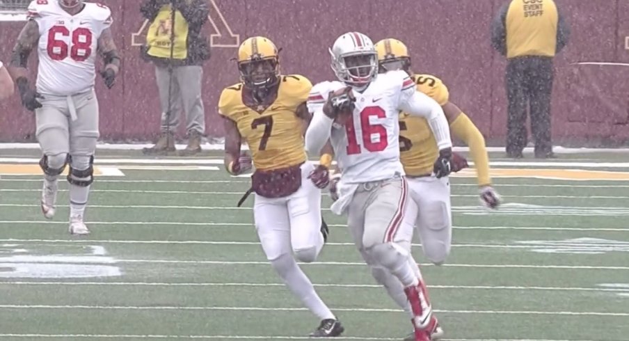 J.T. Barrett set an Ohio State record with this 86-yard touchdown run.