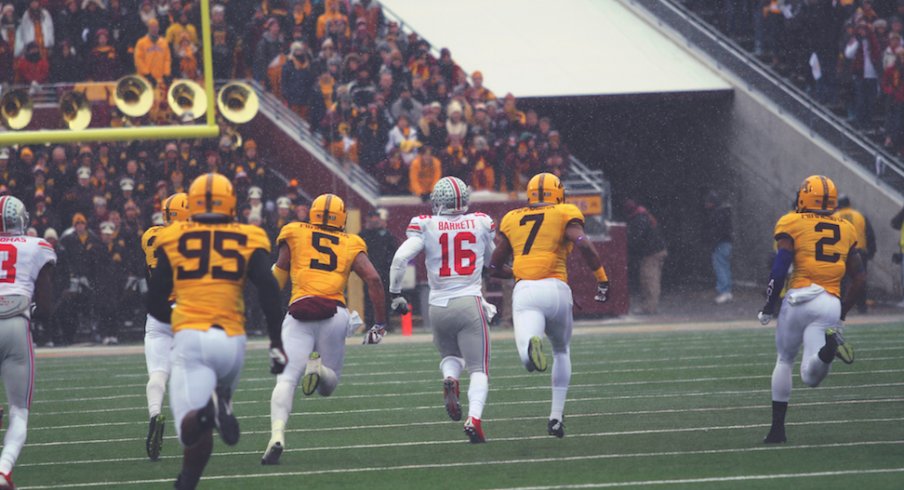 J.T. Barrett ran all over Minnesota.