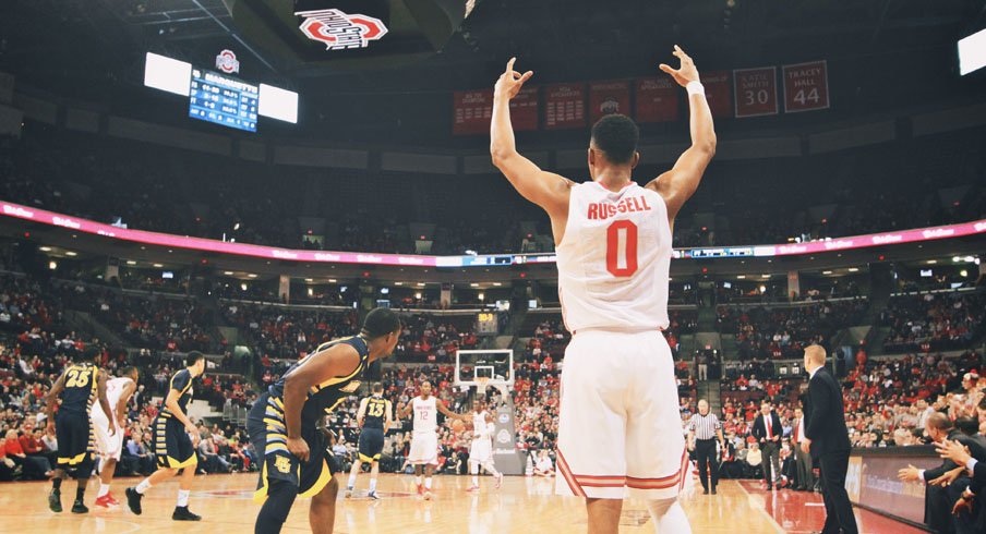 D'Angelo Russell and the Buckeyes knocked off Marquette Tuesday night in Columbus.