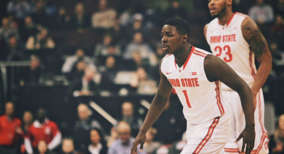 Jae'Sean Tate was given the game ball by Thad Matta.