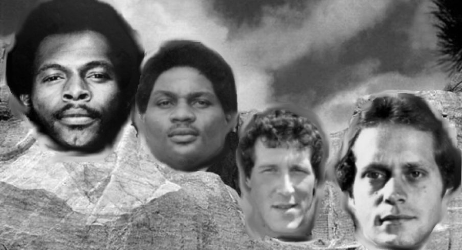 Mount Buckmore for the 70s features Archie Griffin, John Hicks, Tom Cousineau and Randy Gradishar.