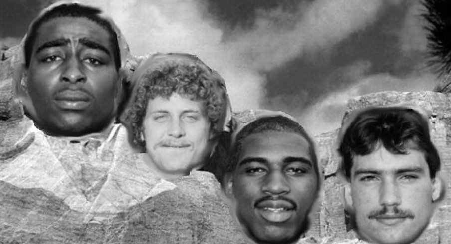Mount Buckmore for the 80s features Cris Carter, Marcus Marek, Keith Byars and Chris Spielman.