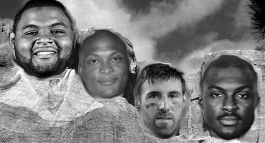 Mount Buckmore for the 90s features Orlando Pace, Eddie George, Mike Vrabel and Antoine Winfield.