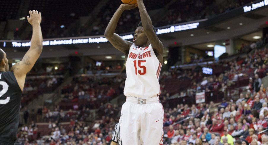 Kam Williams shoots a jumper