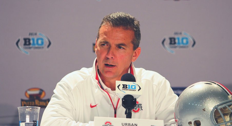 Summoned to Orlando for the first-ever College Football Playoff semifinal press conference, Urban Meyer talked about a "monumental" game against Alabama and more. 