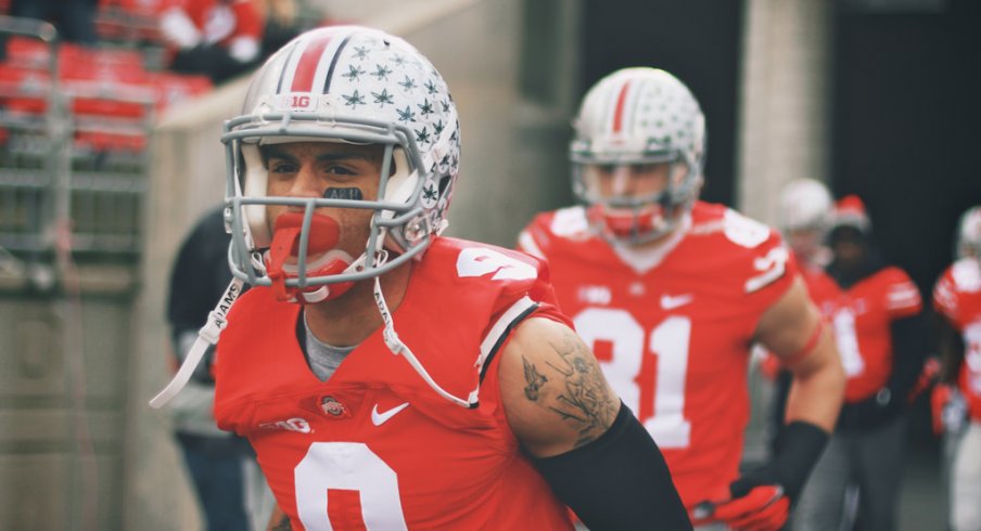 Devin Smith takes the field