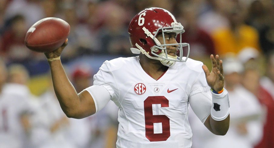 Blake Sims set Alabama's school record with 3,250 yards passing.