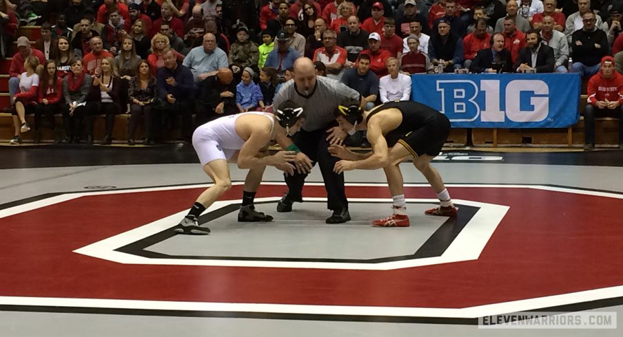 Ohio State's Nathan Tomasello in the Iowa dual meet.