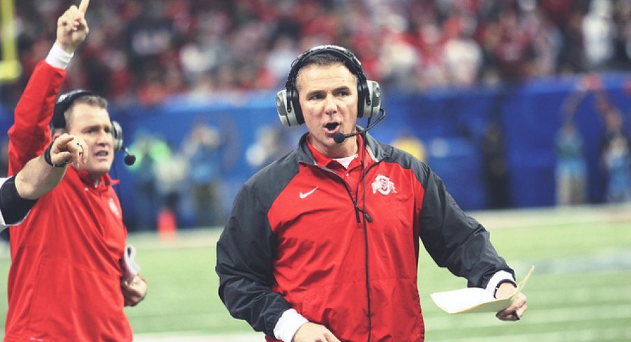 Urban Meyer on the sideline of the Sugar Bowl