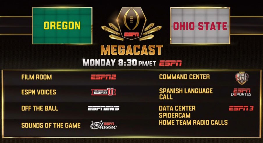 ESPN will saturate programming for its National Championship Megacast Monday night.