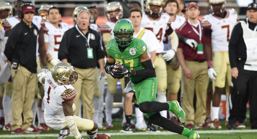 Darren Carrington catches a pass vs. Florida State