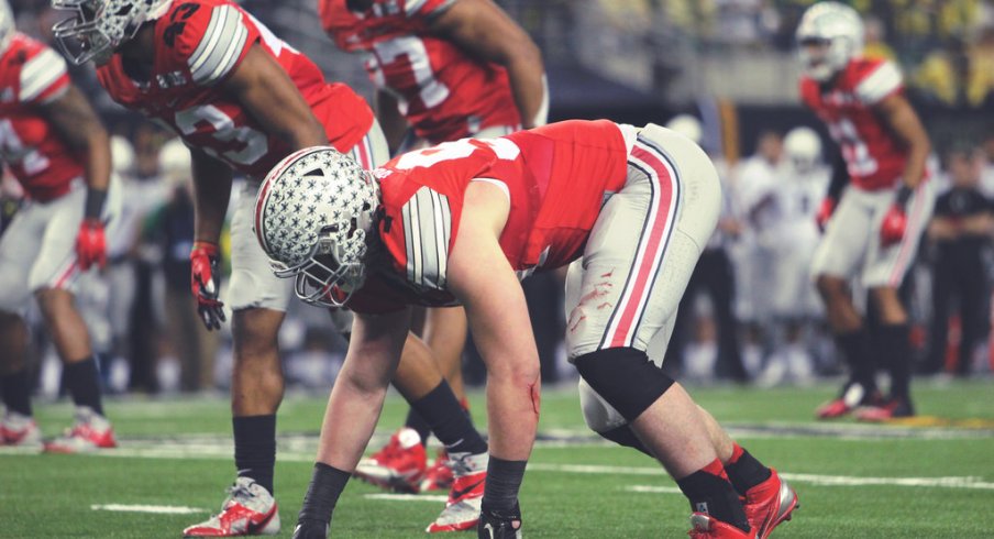 Joey Bosa lines up.