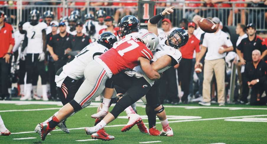 Joey Bosa crushes Gunner Kiel, turns the tide of the game. 