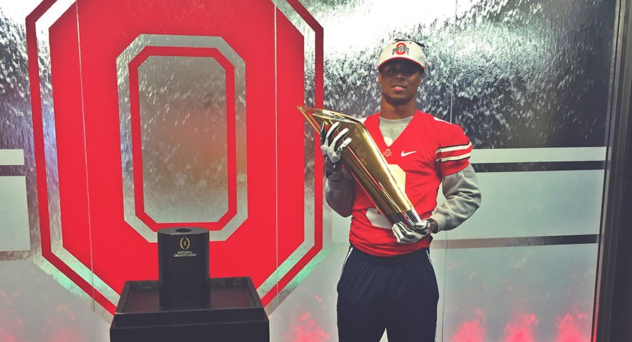 Newest Buckeye commit, Damon Arnette, during his official visit to Ohio State last weekend