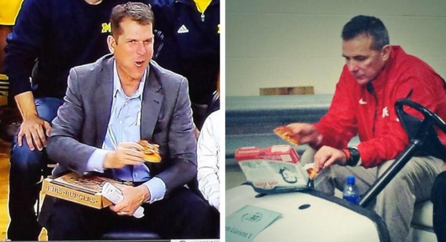 Urban Meyer and Jim Harbaugh are fans of pizza. Who isn't?