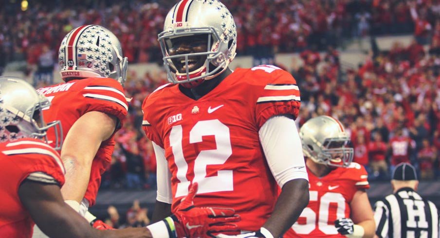Cardale Jones and his teammates took Wisconsin to the woodshed in the first half of the Big Ten Championship.