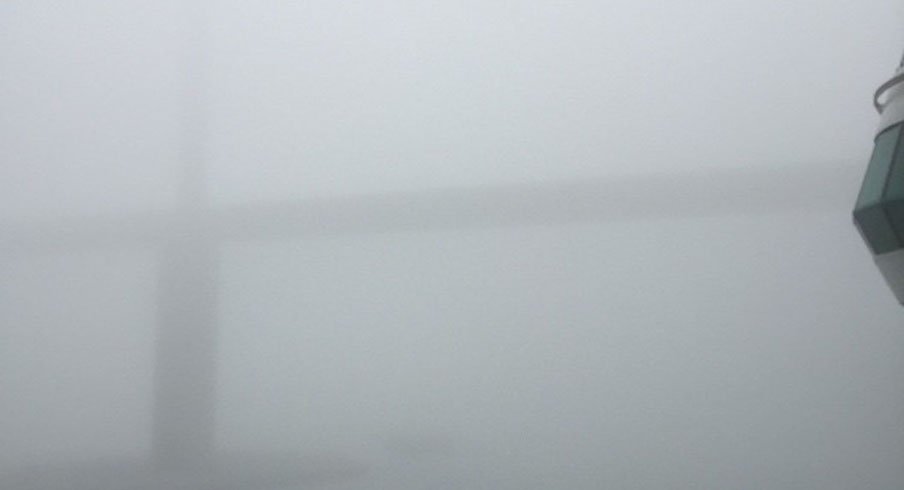 Fog from the deck of the Buckeye Cruise for Cancer