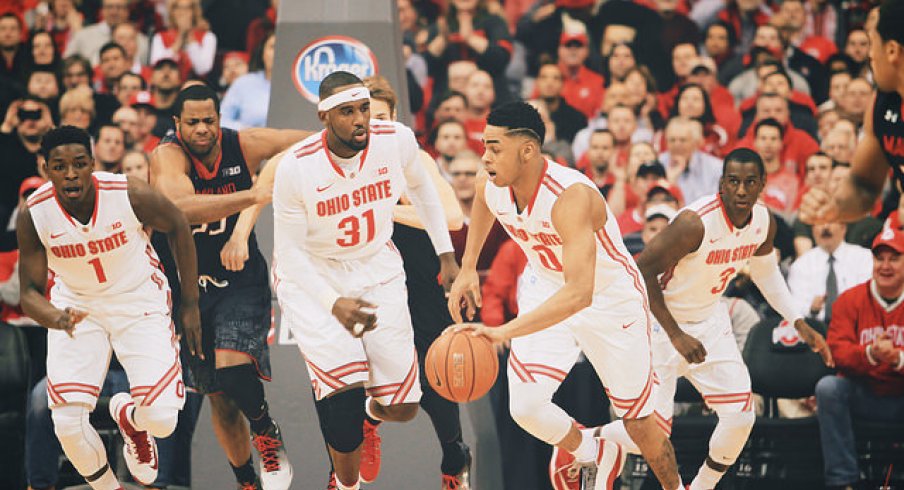 Ohio State's D'Angelo Russel, Anthony Lee, Jae'Sean Tate and Shannon Scott.