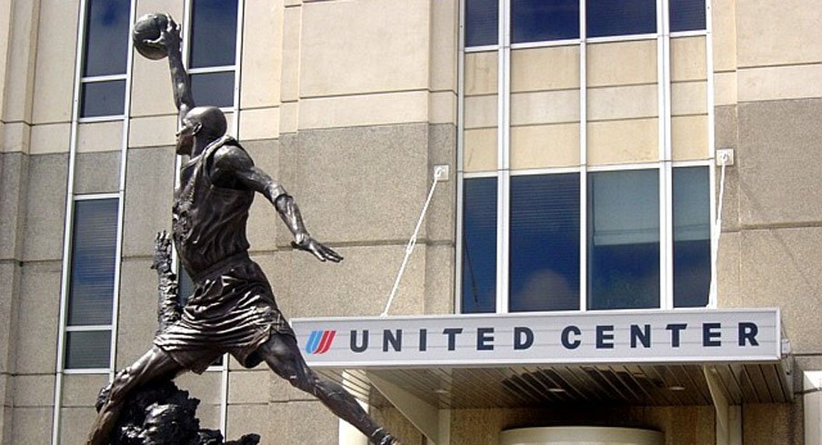 The Michael Jordan statue outside of Chicago's United Center.