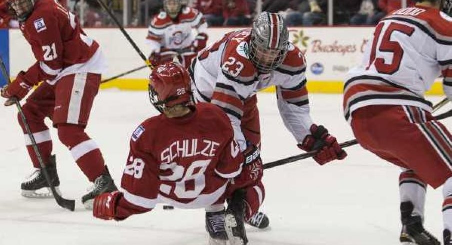 Wisconsin's Kevin Schulze is no match for Tyler Lundey