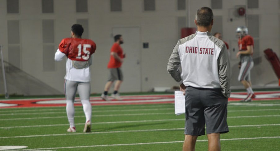 Urban Meyer and Ezekiel Elliott