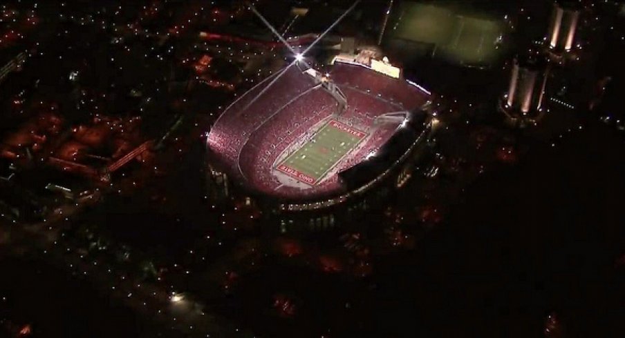 Ohio Stadium under the lights.