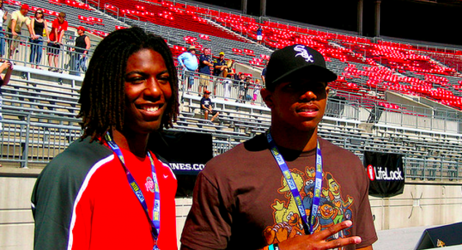 Duron Carter, left, and Terrelle Pryor, right