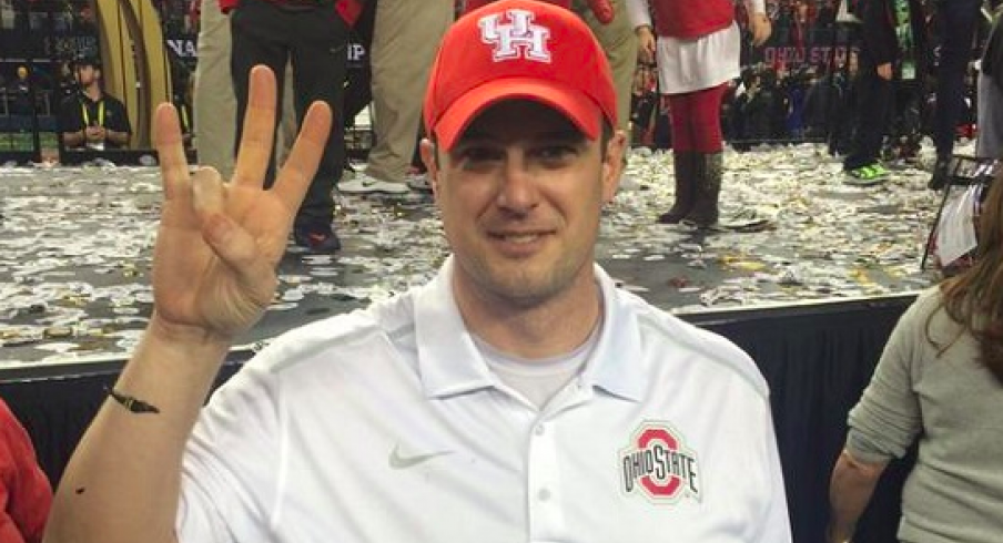 Tom Herman after winning the title.