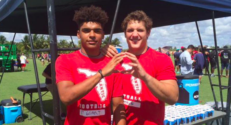 Trevon Grimes and Nick Bosa